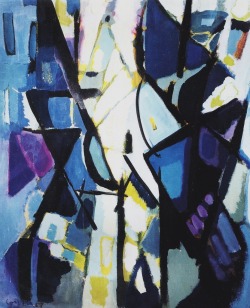 ilovetocollectart:  Antonio Corpora - Barche, 1953, oil on canvas,