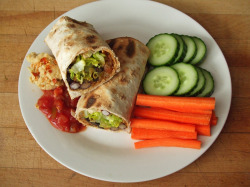 garden-of-vegan:  burrito on whole grain california lavash with