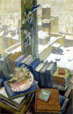 loftcultural:  Mstislav Dobuzhinsky - New York Rooftops, My Windows