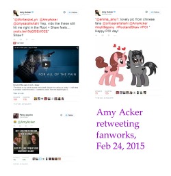 reversatility1:Amy Acker retweets of fanworks, February 24, 2015Awww.