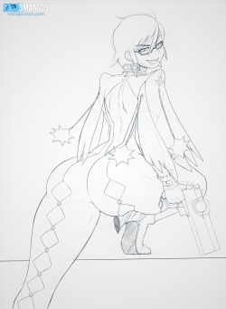 This weeks Patreon raffle pick was Bayonetta. I drew her Bayonetta