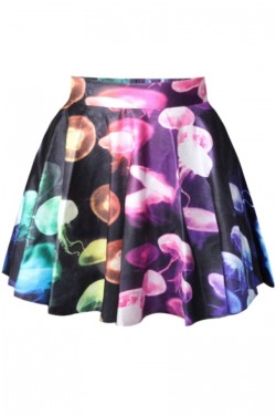 twenty1-grams:  - Jellyfish Print Skater Skirt- Unicorn Jellyfish