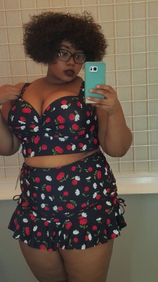 bustyspice:  afatblackfairy:  Tried on a Torrid bikini. It was