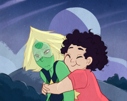 satumwahdoodles:  aw peridot is still not used to the earth gems