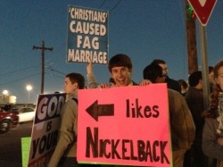 proud-atheist:  I don’t like the Westboro Baptist Church either,