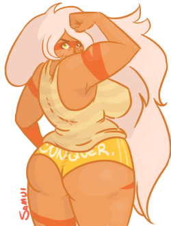samiji:  Summer is here, so enjoy rocks in workout attire! Jasper’s