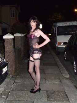sissyhumiliations:Sissy was ordered to the streets to advertise