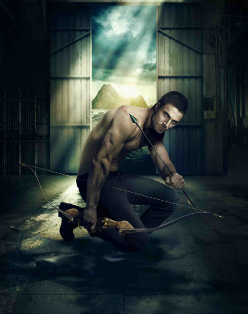  CW’s Arrow stars Stephen Amell (“Hung”) as Oliver Queen, a wealthy young bad boy who, after spending five years shipwrecked on an island, returns to Starling City with a mastery of the bow and a determination to make a difference.
