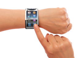 wacky-thoughts:  Futuristic iWatch Concept 