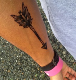 tattoos-org:  “An arrow can only be shot by pulling it backwards.