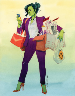 kevinwada:  She-Hulk FlameCon 2016 commission 