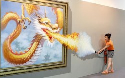 christmascuttlefish:  artmonia:  3D painting exhibition at Shenyang