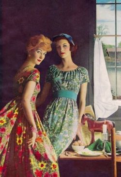 theniftyfifties:  Fashions by Wamsutta, 1959.