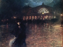 1910-again:  Lionello Balestrieri.Â Woman on a Paris Street