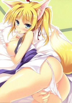 dai709:  animal ears anus ass breasts dog days kitsune marvelous