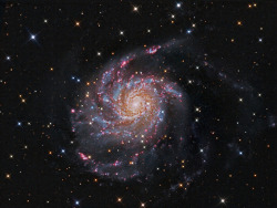    Pinwheel Galaxy M101 with H-Alpha 