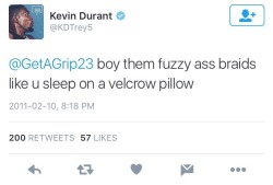 factsmyguy:  davisanthony:  I miss the old KD  The last one 😂😂