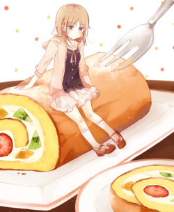 フルーツロールケーキ by ぼや野 [Pixiv] via Illustail