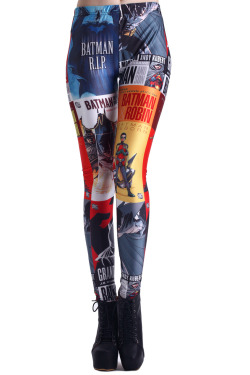 fashiontipsfromcomicstrips:  Comic Super Hero Print Leggings,