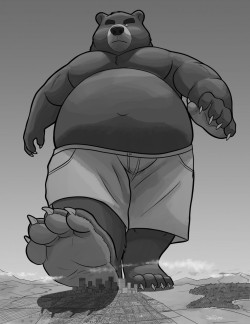 Approaching BrunoBig BIG bear coming your way!Artwork by King