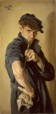 thisblueboy: Mentor Huebner (Amer. 1917-2001), Self-portrait,