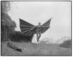  Demonstration with Mme Alberti’s flying contraption, 1931