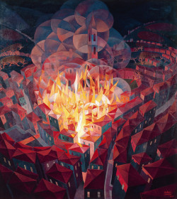 peira:  Gerardo Dottori:  Burning City (1926) 