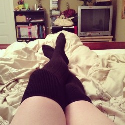 kidnorth:  The amount of knee socks and thigh highs I own is