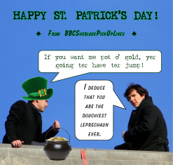 Happy St. Patrick’s Day, followers! Sorry it’s not