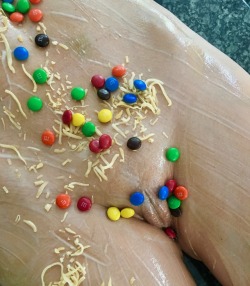 ourmkmblog:  Lunch for Angelina’s mother’s day. Butter, M&Ms