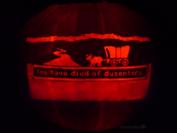 it8bit:  Oregon Trail Pumpkin Created by ceemdee 