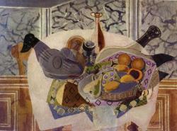 expressionism-art: The Purple Tablecloth, 1936, Georges BraqueSize: