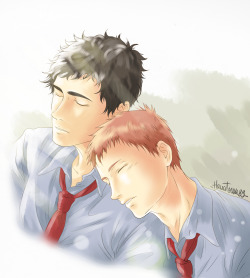 hanatsuki89:  MatsuHana doodle inspired by naff-nuff-nice ‘s