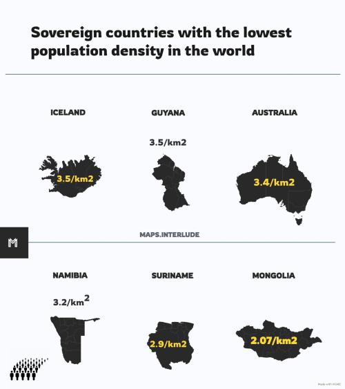 mapsontheweb:Countries with the lowest population density.by