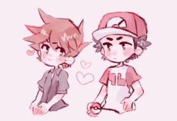 catsubun: red and blue doodle from last night! today is my one