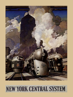 historyinposters:  Vintage NY train advertising poster