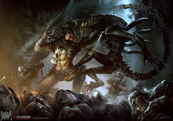 Alien vs Predator by daRoz 