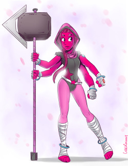 atiller-1:Meet Rubellite Tourmaline! She is a fusion of my gemsonas