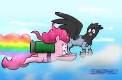 Who needs wings when you have Pinkie Pie.