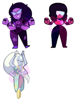 r0cket-cat:  some fusion Gems ~ I will do Stevonnie tonight