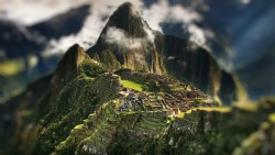 daily-meme:  Tilt shifted Machu Picchuhttp://daily-meme.tumblr.com/