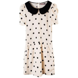 opalbutterfly:  Peter-Pan Collar Polka-Dot Dress   ❤ liked