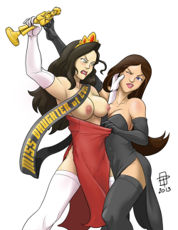 Catwalk catfight by CallMePo  Im a korra guy but asami sure is