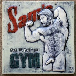 harrytanner:Sam’s Gym. #homoerotic #hairychest #nudemale #beefcake