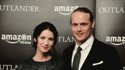 :  Caitriona Balfe & Sam Heughan attend the Outlander UK