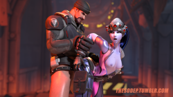thesodep:Reyes taking Widowmaker from behind (poster commission)