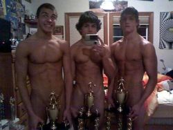 dumbhornyjock:  A pic of the high school champs to send to all