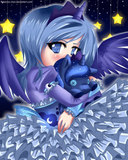 mlpfim-fanart:  GIFT -Human Princess Luna- by *Rebecka-chan 