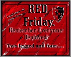 lifeofgorgeouschaos32:  RED Friday… Remember Everyone Deployed.