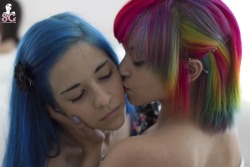 Saria & Lua - Suicide Girls. ♥  Love the hair. ♥